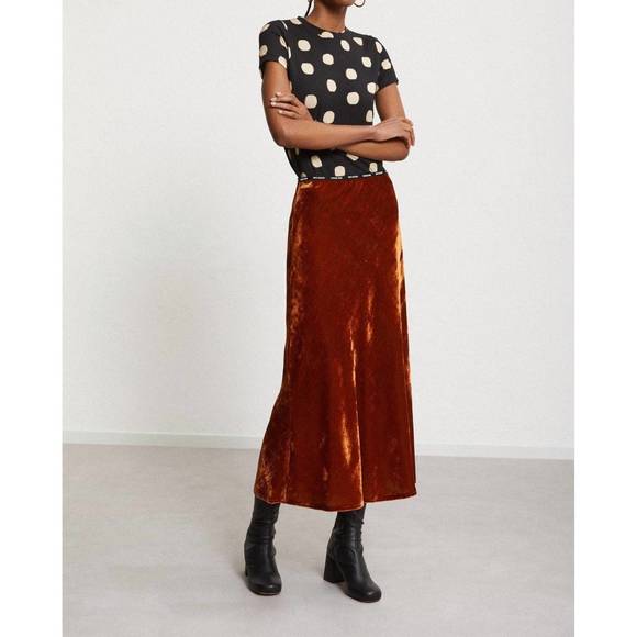 Ottod'Ame Viscose Midi Skirt- Green
